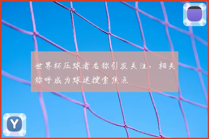 世界杯压球者名称引发关注，相关称呼成为球迷搜索焦点